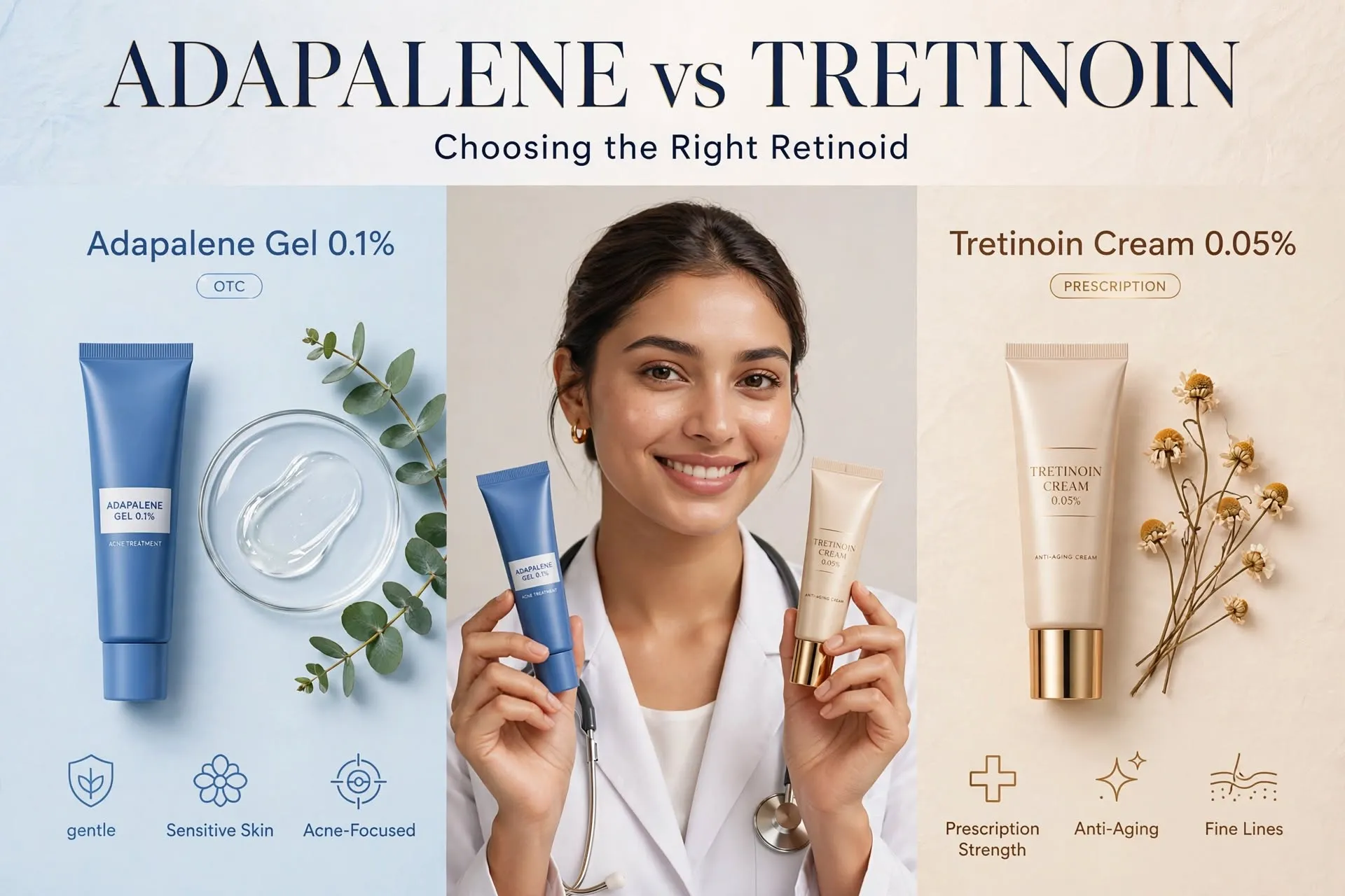 Adapalene or Tretinoin