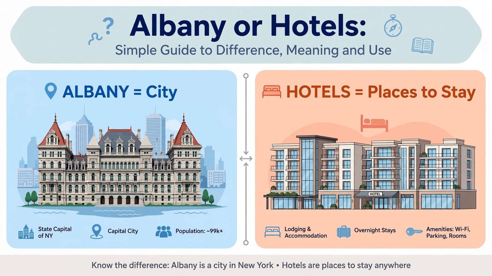 albany or hotels